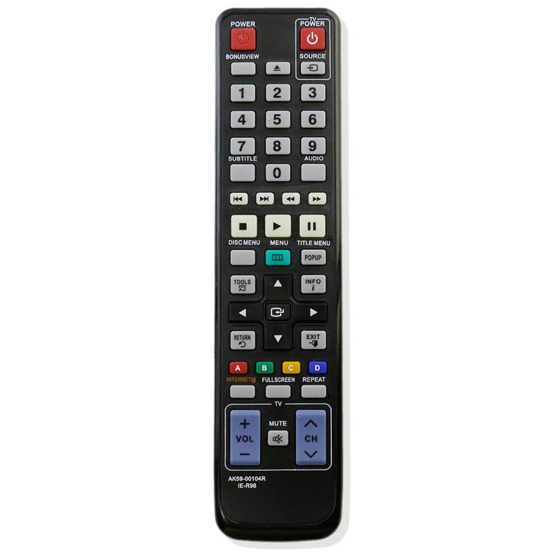 PERFASCIN New AK59-00104R Replaced Remote Control fit for Samsung DVD Blu-Ray Player BD- C5500 BD-C7500 BD-C6900 BD-C5300 BD-5500C BD-C5900 BD-C6500 BD-C5500 BD-C6800 BD-C7509 BD-C7900 BD-C6600 BD-D6500/ZA - Image 1